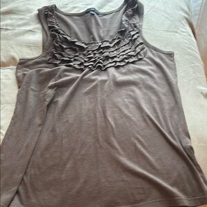 Women's Ruffled Sleeveless Top - grey